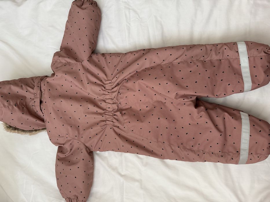 Różowy kombinezon zimowy 80 h&m