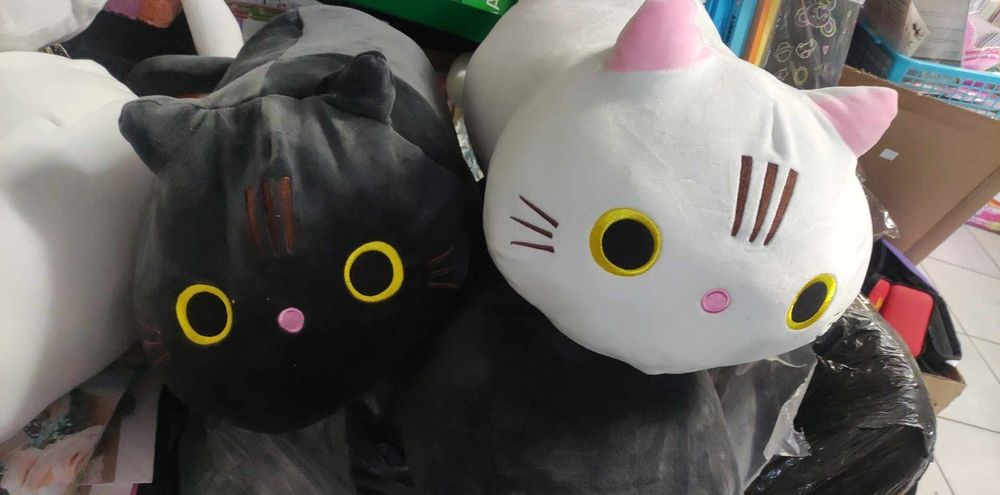 KOT KOTEK MASKOTKA pluszowy zwierzak XXL 60 cm czarny