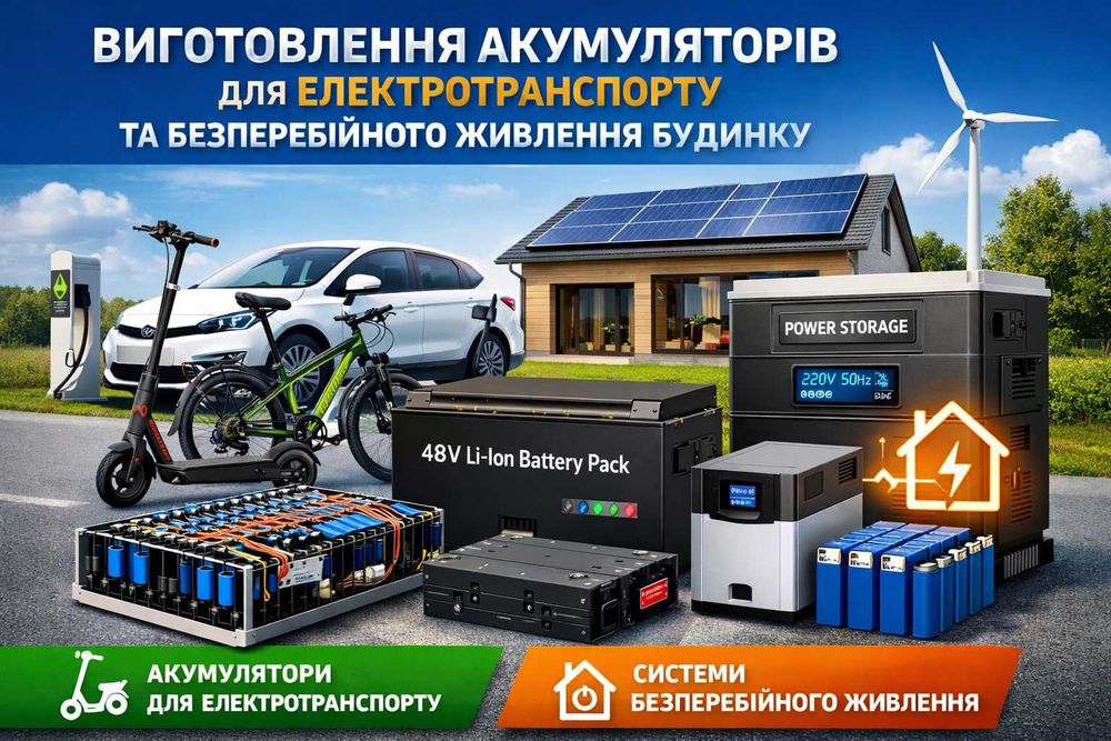 Виготовлення акумуляторів різного призначення