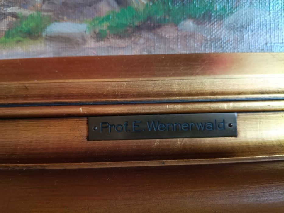 Stary obraz na płótnie Emil Wennerwald