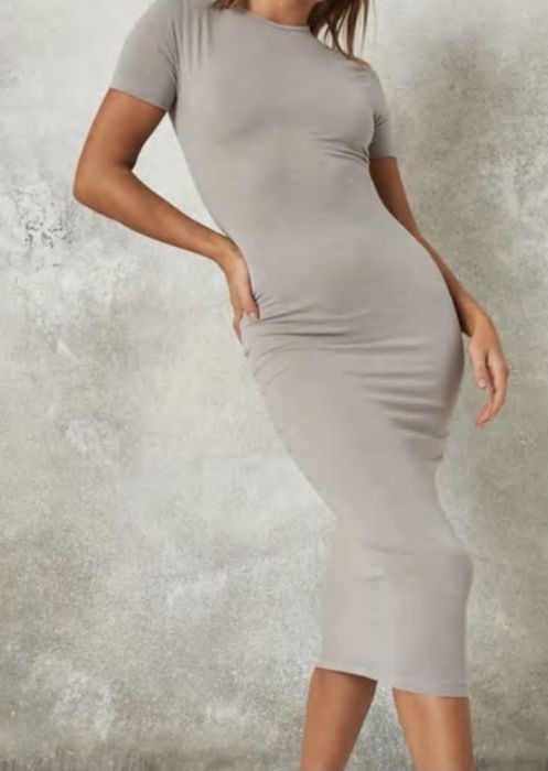 Szara sukienka midi Missguided NOWA