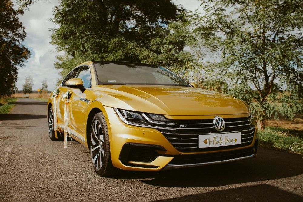 Auto do ślubu Volkswagen Arteon Rline Złoty Kurkuma Wolne