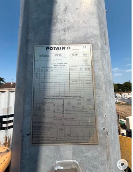 Potain hd 21 A (25 metros)