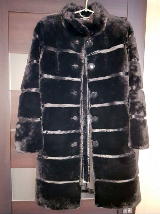 Натуральная шуба Мутон+Норка