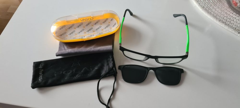 Okulary korekcyjne z nakładką