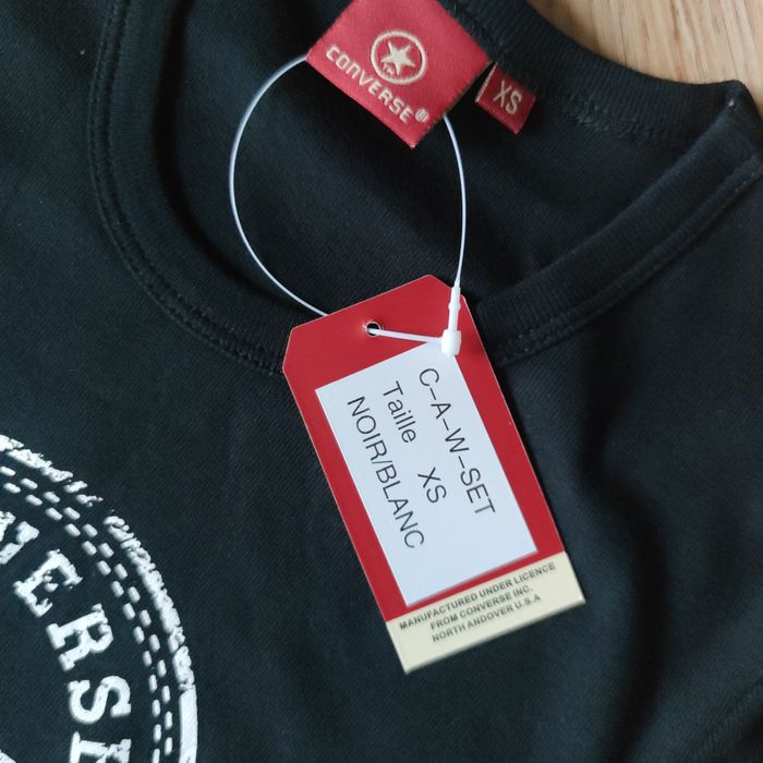 T-shirt Converse xs czarny krótki rękaw