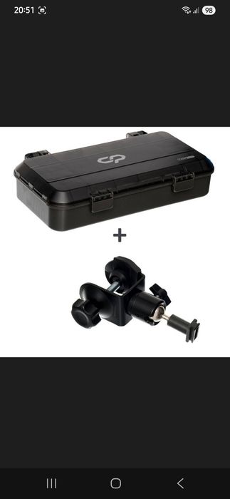 Коробка карповая Carp Pro Mini Tackle Box + универсальный адаптер Carp Pro Base Clamp  With Quick Release Connektor