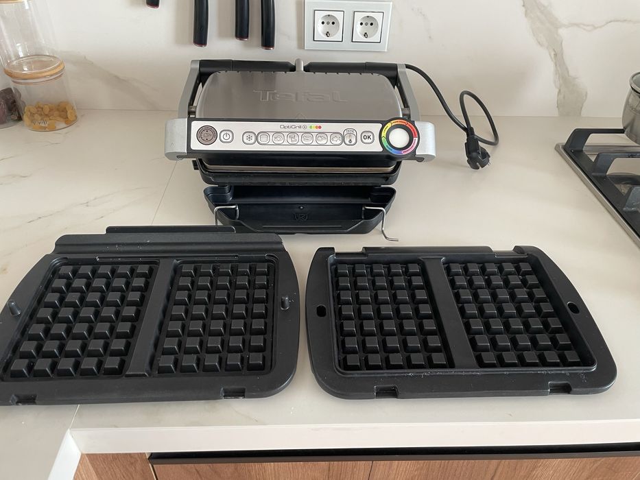 Гриль TEFAL OptiGrill+ (з насадками для вафель)