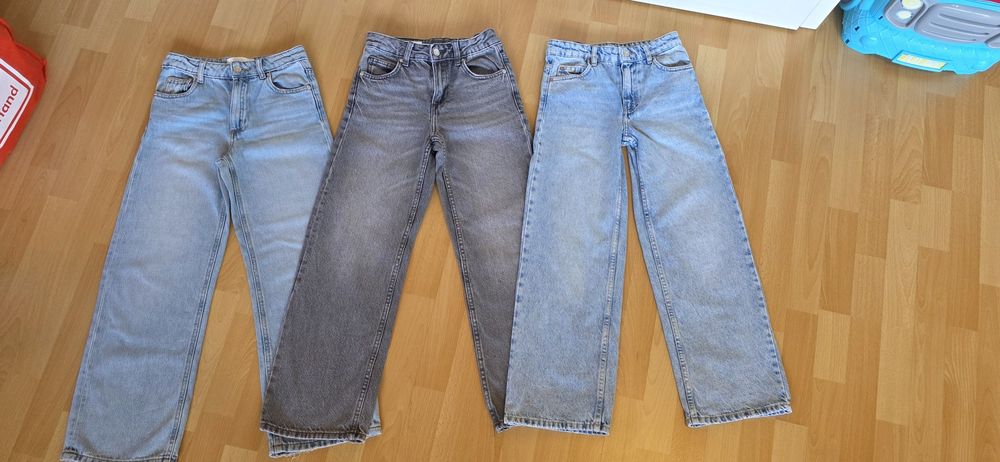 Джинси  Zara Wide Leg , кльош  9-10 р. з нової колекції в ідеал.стані