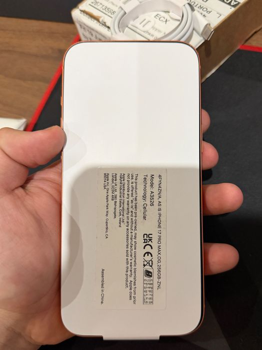 iPhone 17 pro max laranja 100%bateria