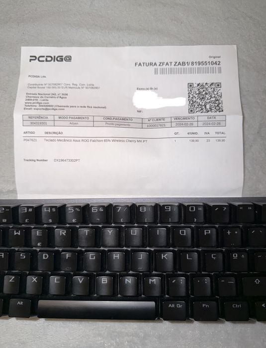 Teclado ROG falchion wireless