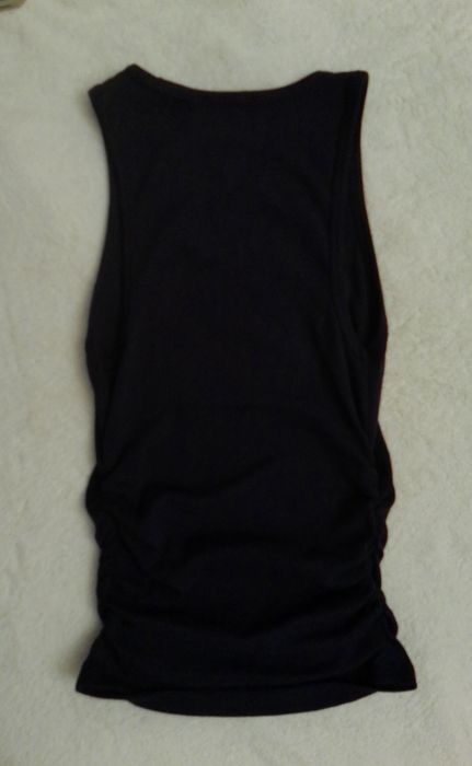 Top preto/azul escuro bershka