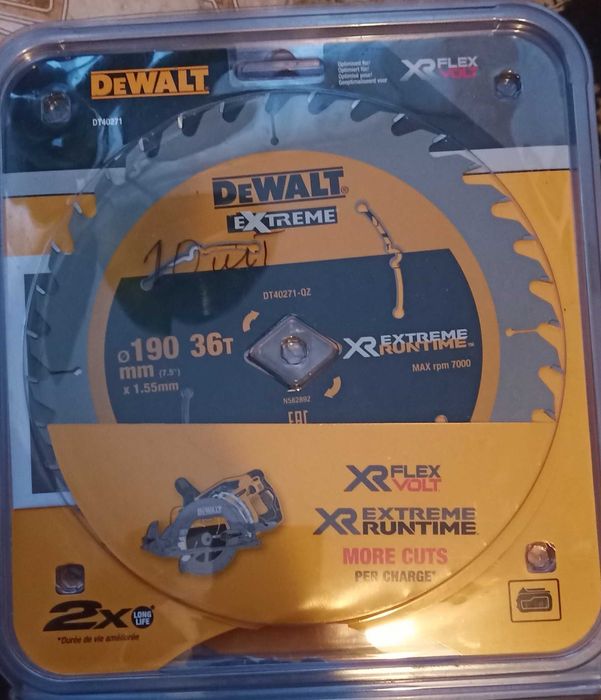 Пильний диск dewalt dt40271, 190mm