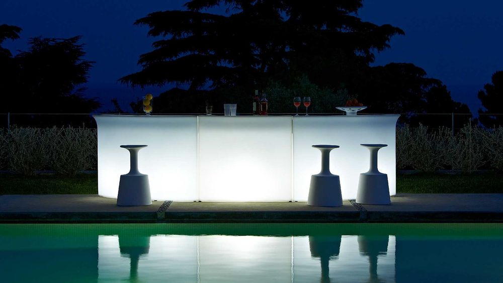 Mobiliario led bares mesas liquidação