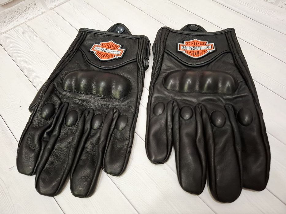 Шкіряні чоловічі мото рукавиці Harley Davidson