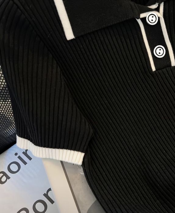 Кофтинка поло в рубчик