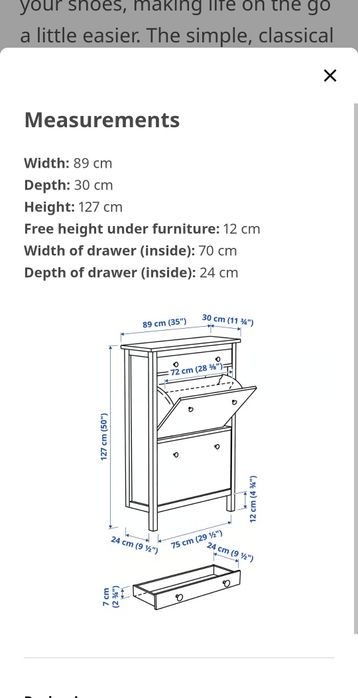 Sapateira ikea hemnes