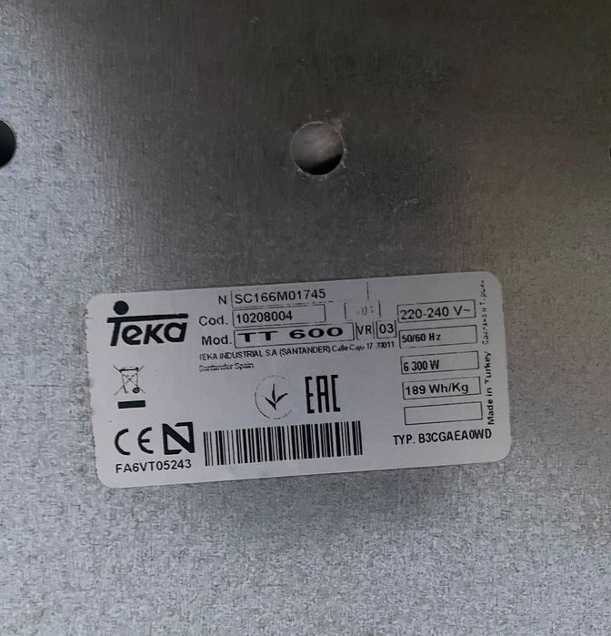 Placa elétrica TEKA IR 641 – 4 zonas – Touch Control