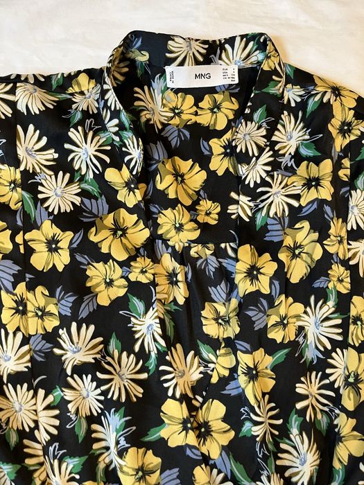 Sukienka w kwiaty maxi Mango S