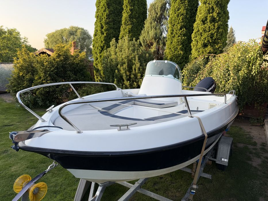 Polmarble Alex 450 + Evinrude E-TEC 50 KM + Przyczepa TEMA + Garmin | Gotowa do sezonu