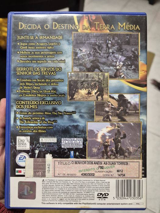 O Senhor dos Anéis e as Duas Torres - Jogo Playstation 2