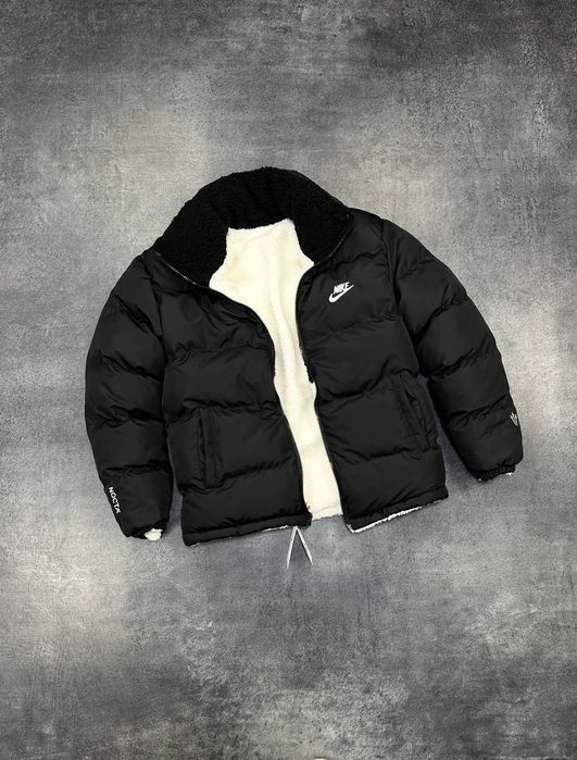 Чоловіча Nike nocta ДВУХСТОРОННЯ Зимова Куртка north face Теді барашка