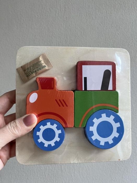 Дерев'яний пазл-трактор Playtive для малюків від 1+ року