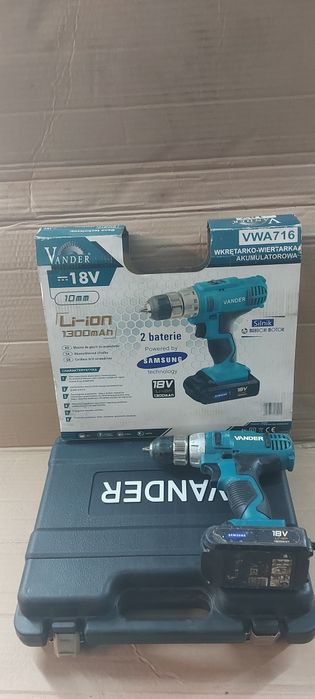 Wkrętarko wiertarka Vander VWA716 baterie Samsung