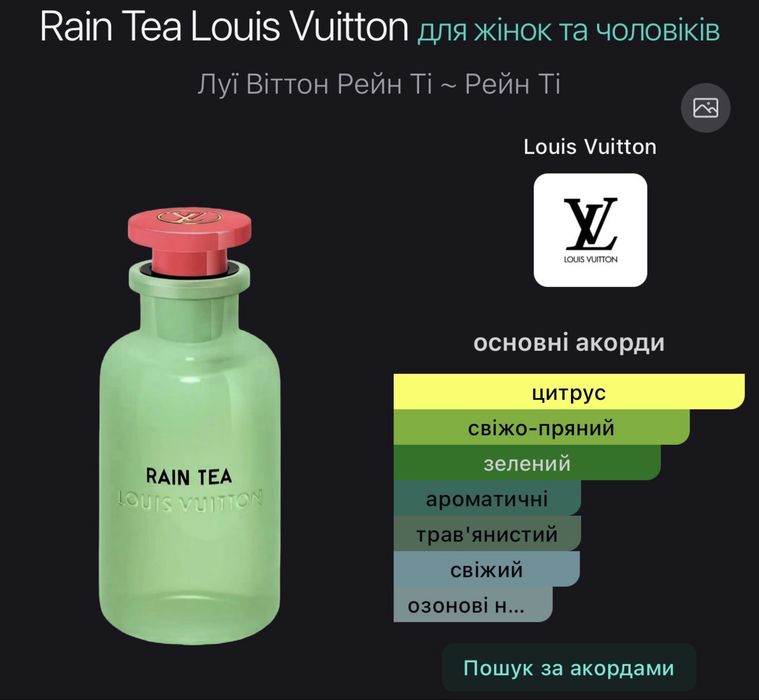 Парфуми Louis Vuitton Rain Tea 100мл.(Premium)