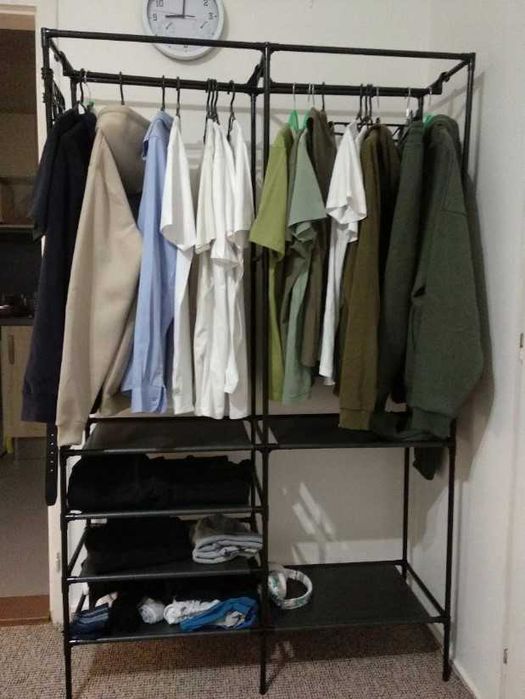 Stojący wysoki z haczykami do garderoby na ubrania przechowywanie duży