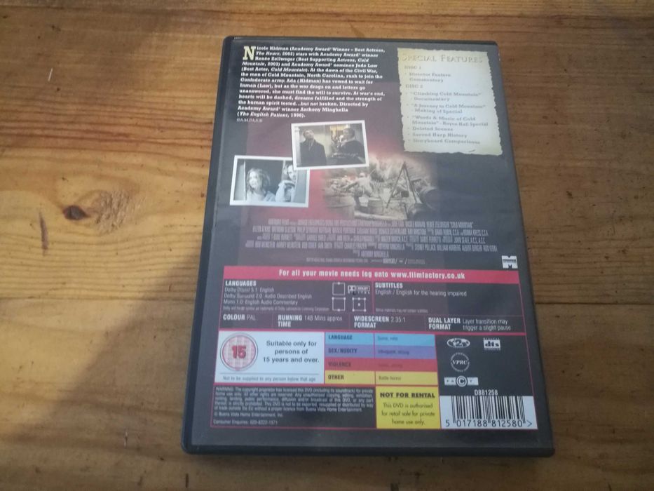 Cold Mountain - filme DVD (legendagem em Inglês)