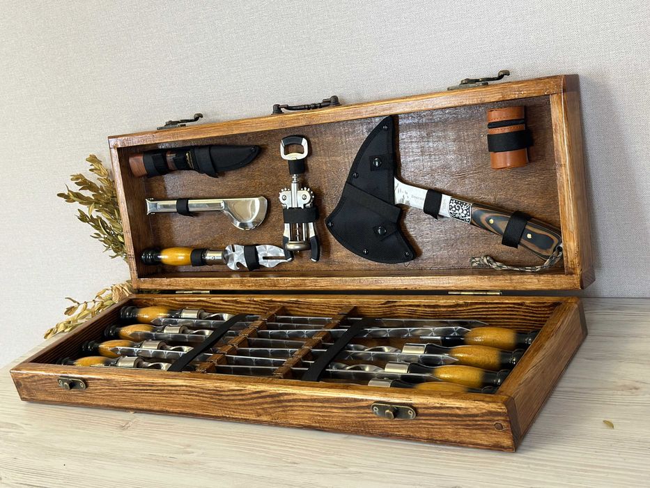 Набор шампуров, подарунок чоловіку, Подарунки, шампура, ПРОИЗВОДИТЕЛЬ