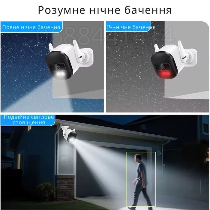 Комплект 2шт Wi-Fi камера 3 МП с микрофоном и ночным видением iCSee