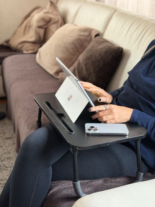 Mesa dobrável para portátil - preta, dimensões menores