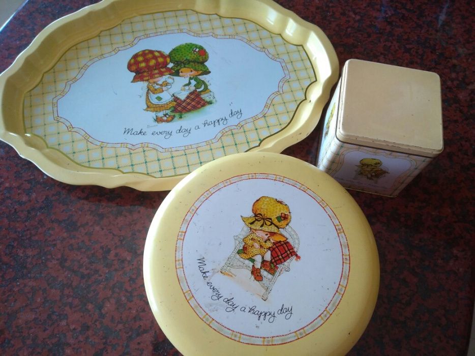 Bandeja + 2 caixas de folha - Vintage - BARATÌSSIMAS