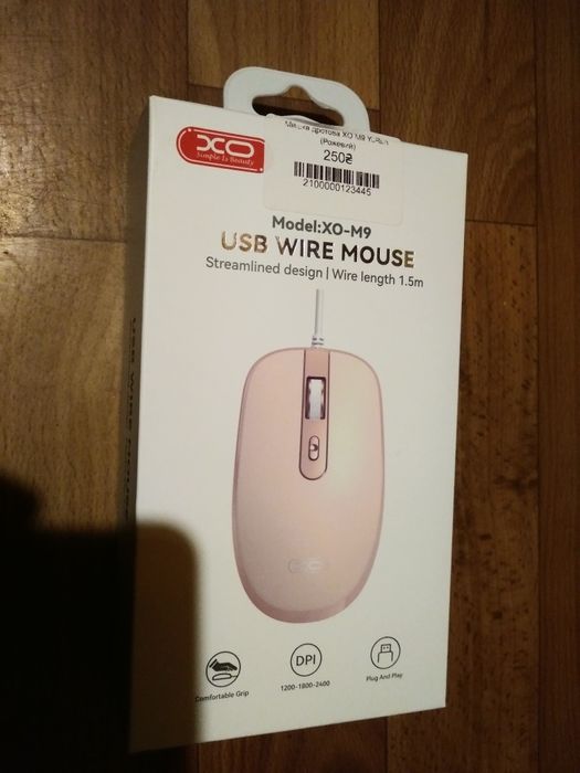 Usb mouse xo-m9 розовая