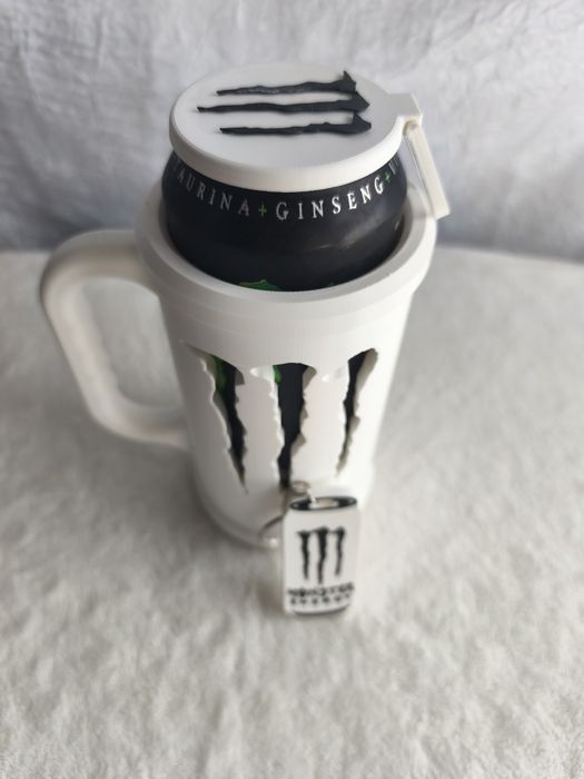 Caneca Monster branco + acessórios