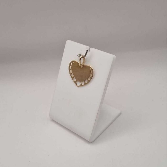 Złota zawieszka pr. 585 blaszka serce - nowa