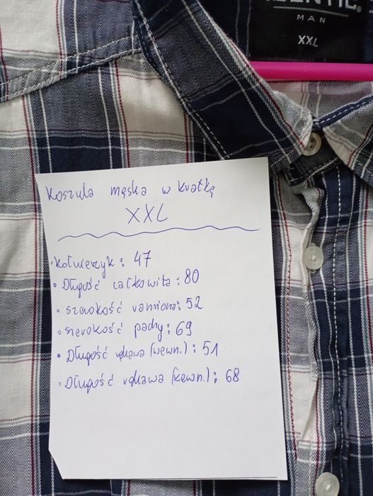 Koszula męska w kratę xxl