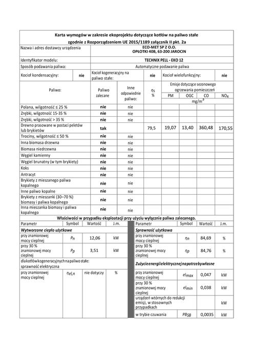 Kocioł TECHNIX PELL-EKO 12 kW – piec typu 2w1 na pellet i paliwo typu groszek