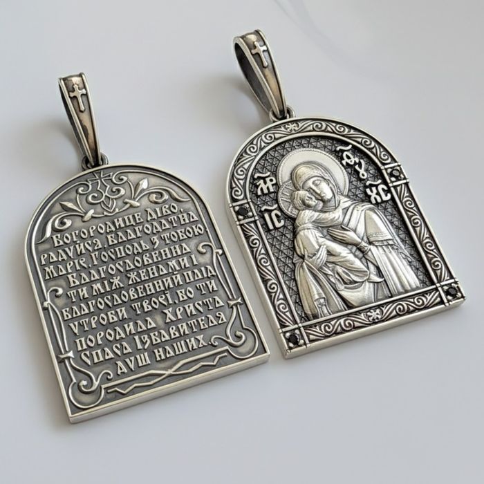 Срібна ладанка 40грам кулон серебряная срібло серебро Богородиця ікона