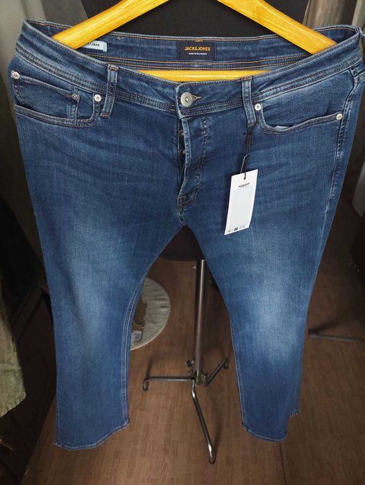 Джинсы Jack&jones Jake jeans Дания w34 stretch navy.