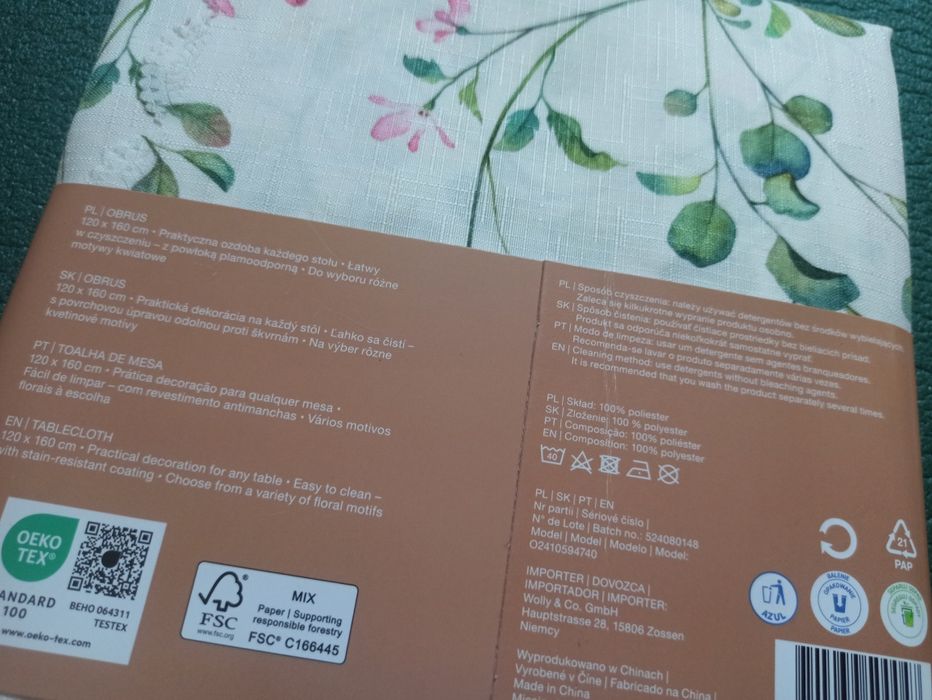 Zestaw : 3 obrusy Smukee Home 120x160