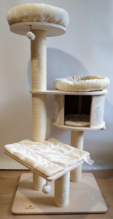 Natural Paradise Drapak dla Kota Magnolia L Kremowy 78x81x137cm DUŻY