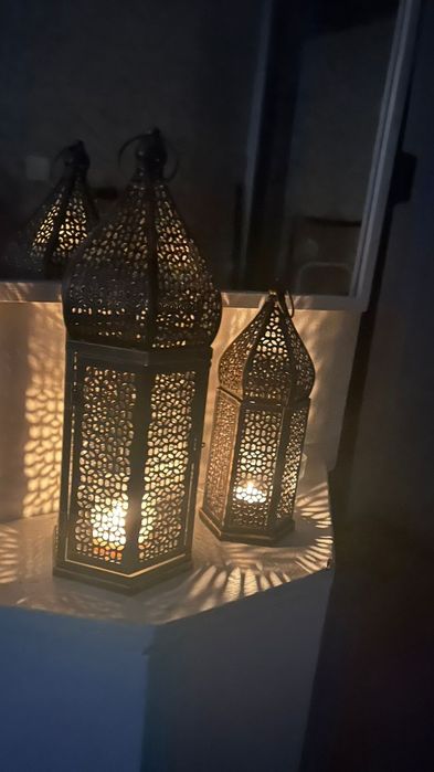 Lâmpadas marroquinas em ferro novas