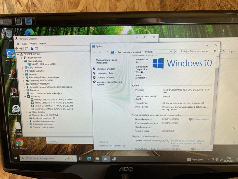 Optiplex 3020 WiFi i5 8GB 500GB