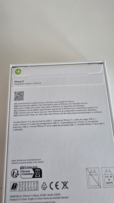 Iphone 17, 512Gb, selado