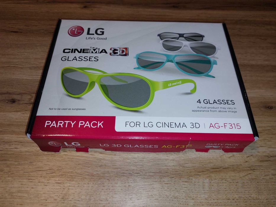 Oryginalne Okulary LG Cinema 3D AG-F315 4szt w opakowaniu