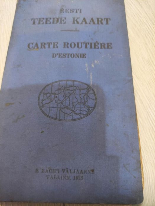 Mapa samochodowa Estonii 1923r