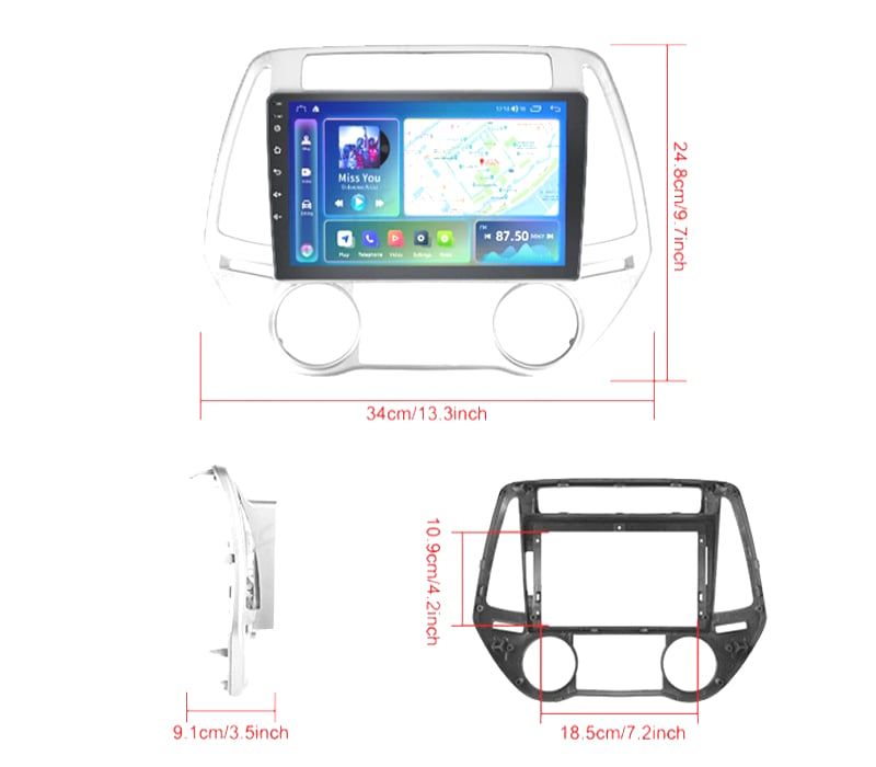RÁDIO GPS ANDROID 13 HYUNDAI I20 09-15